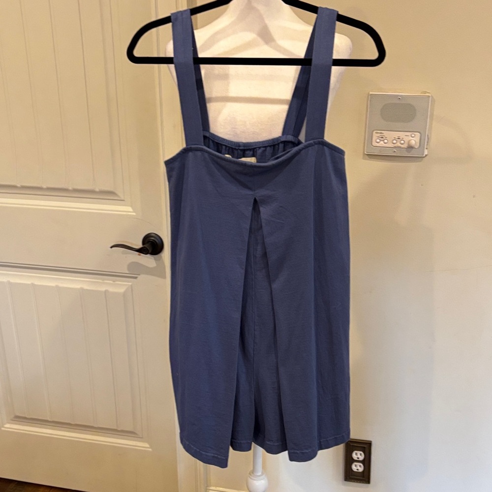 Free People Blue Sleeveless Jumpsuit